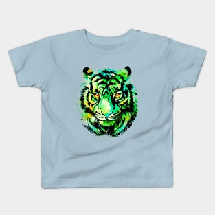 Realistic Green Tiger - Bengal Tiger Eyes Kids T-Shirt